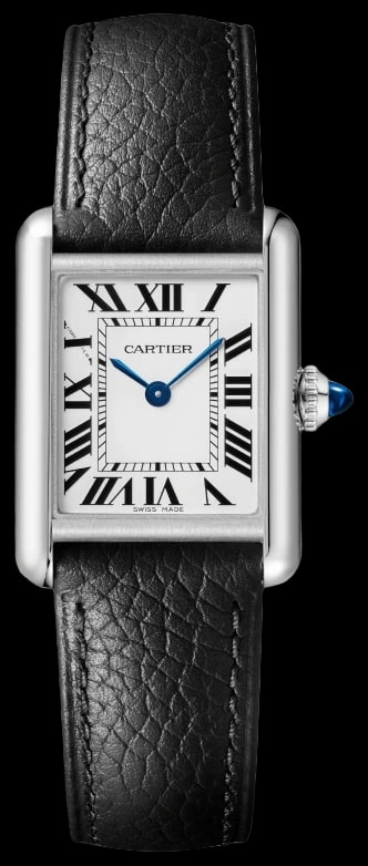 Cartier Tank Must WSTA0137 Small model, SolarBeat™ photovoltaic movement, steel, calfskin strap