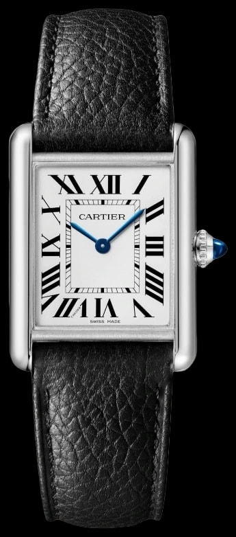Cartier Tank Must WSTA0138 Large model, SolarBeat™ photovoltaic movement, steel, calfskin strap