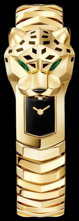 Cartier Panthère Jewellery HPI01537 Quartz movement, yellow gold, tsavorites, lacquer