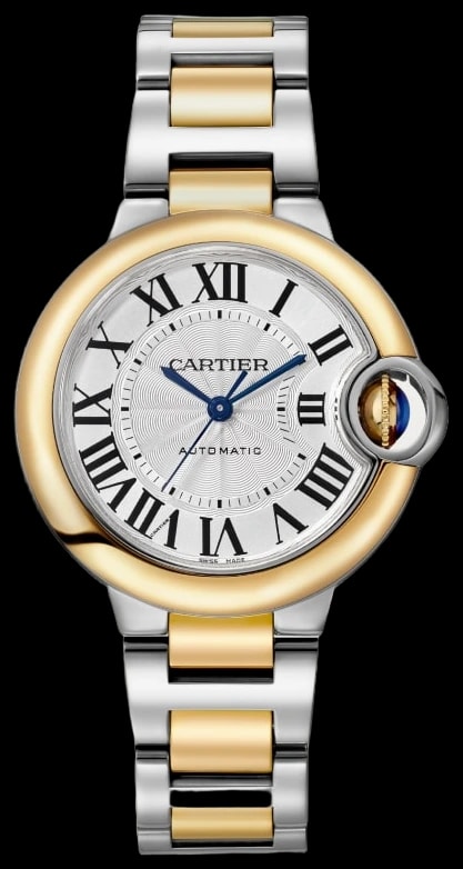 Cartier Ballon Bleu W2BB0037 33 mm, automatic mechanical movement, yellow gold, steel