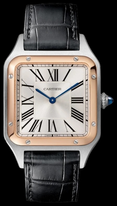 Cartier Santos-Dumont W2SA0037 Large model, quartz movement, rose gold, steel, leather