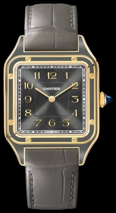 Cartier Santos-Dumont WGSA0097 Large model, manual movement, yellow gold, leather