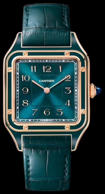 Cartier Santos-Dumont WGSA0098 Large model, manual movement, rose gold, leather
