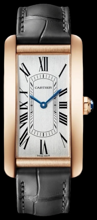 Cartier Tank Américaine WGTA0134 Large model, automatic mechanical movement, rose gold, leather