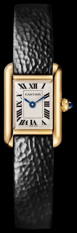 Cartier Tank Louis Cartier WGTA0336 Mini model, quartz movement, yellow gold, leather
