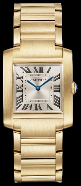 Cartier Tank Française WGTA0345 Medium model, quartz movement, yellow gold