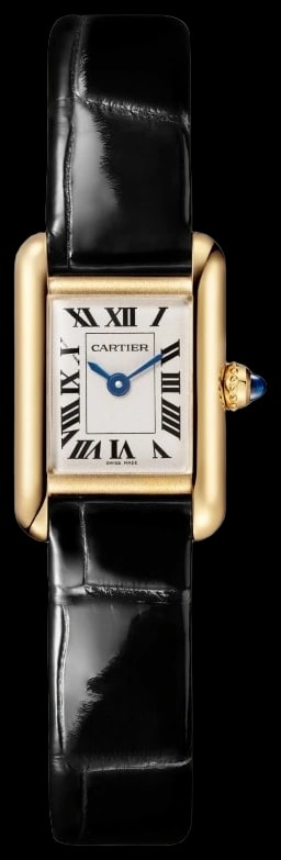 Cartier Tank Louis Cartier WGTA0352 Mini model, quartz movement, yellow gold, leather