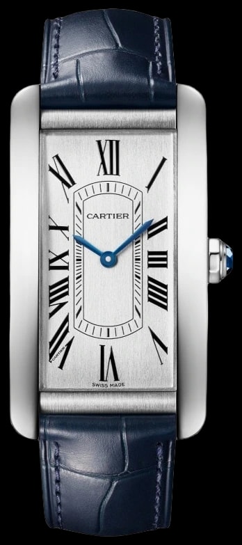 Cartier Tank Américaine WSTA0083 Large model, automatic mechanical movement, steel, leather
