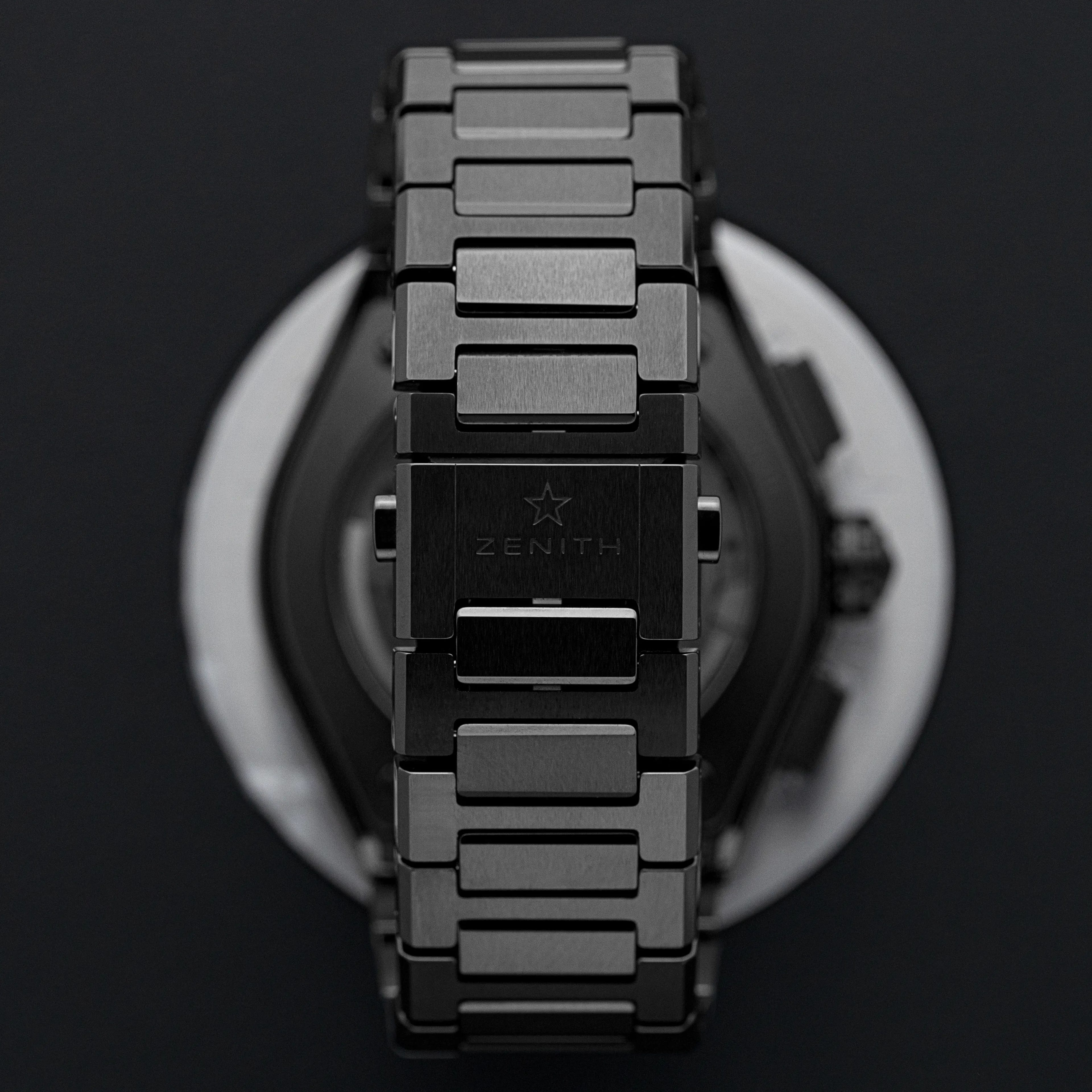 Zenith Defy Black Ceramic Watch Bracelet and Caseback View