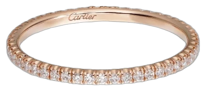 Cartier Etincelle de Cartier wedding ring, width 1.5 mm, paved collection example