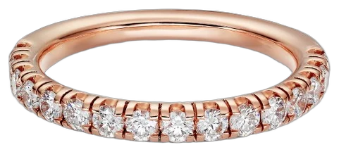 Cartier Etincelle de Cartier wedding ring, width 2.6 mm, semi-paved collection example