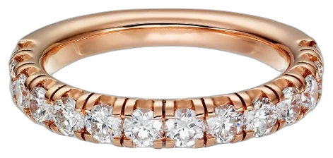 Cartier Etincelle de Cartier wedding ring, width 3.5 mm, semi-paved collection example