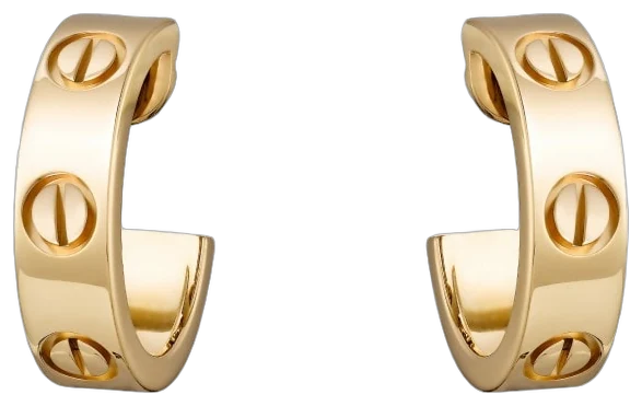 Cartier LOVE hoop earrings, classic model collection example