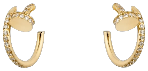 Cartier Juste un Clou hoop earrings, small model, paved collection example