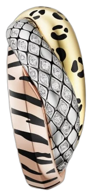 Cartier Trinity single earring, lacquer, semi-paved collection example
