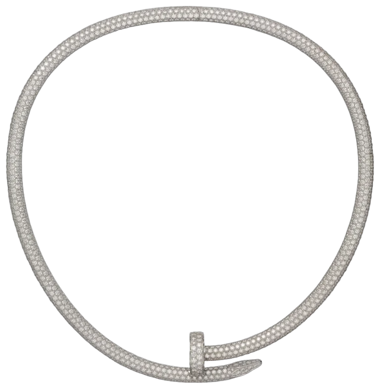 Cartier Juste un Clou torque necklace, extra-large model, paved collection example