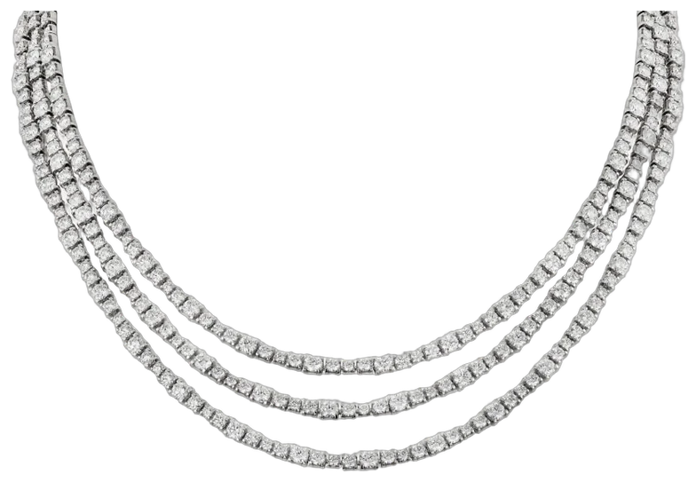 Cartier Essential Lines necklace, brilliant-cut diamonds collection example