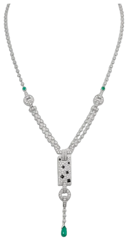 Cartier Panthère de Cartier necklace, emerald, paved collection example