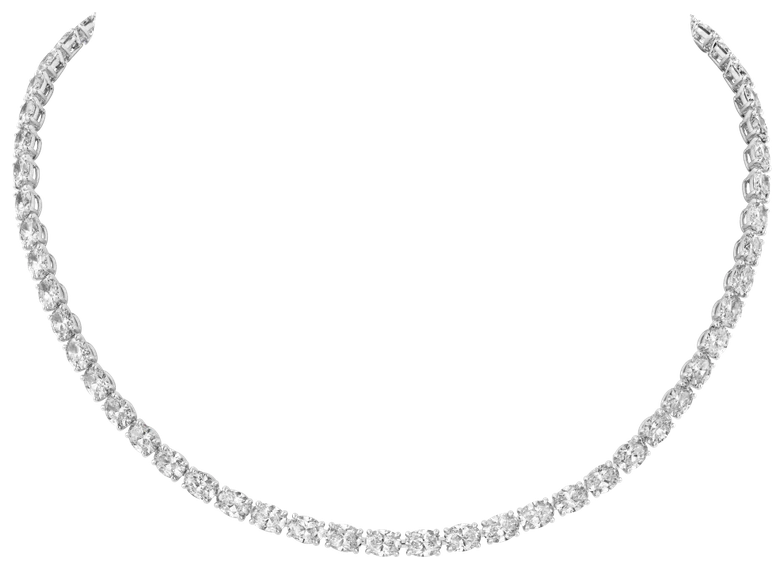 Cartier Essential Lines necklace, oval-cut diamonds collection example