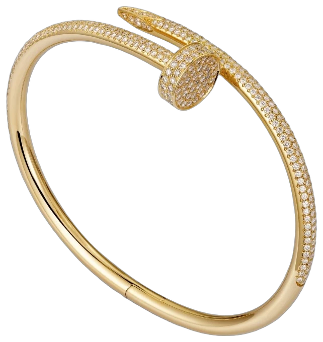 Cartier Juste un Clou bracelet, classic model, semi-paved collection example
