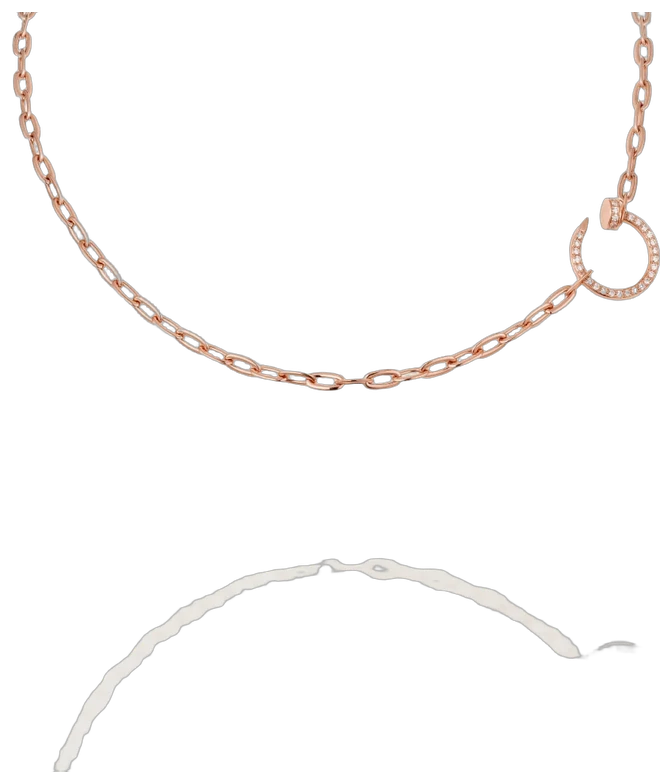 Cartier Juste un Clou necklace, paved collection example