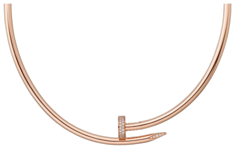Cartier Juste un Clou torque necklace, classic model, diamonds collection example