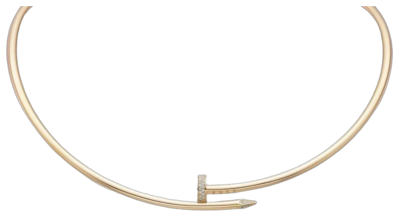 Cartier Juste un Clou torque necklace, small model, diamonds collection example