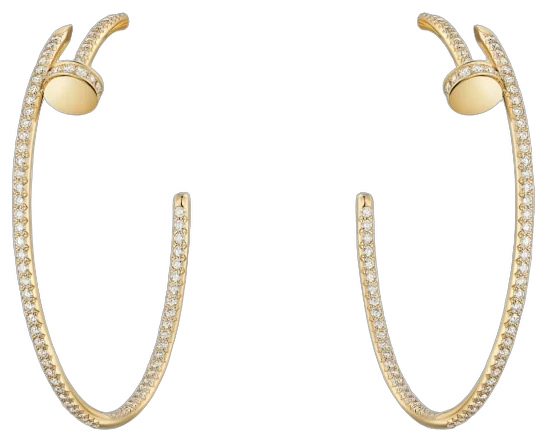 Cartier Juste un Clou hoop earrings, large model, paved collection example